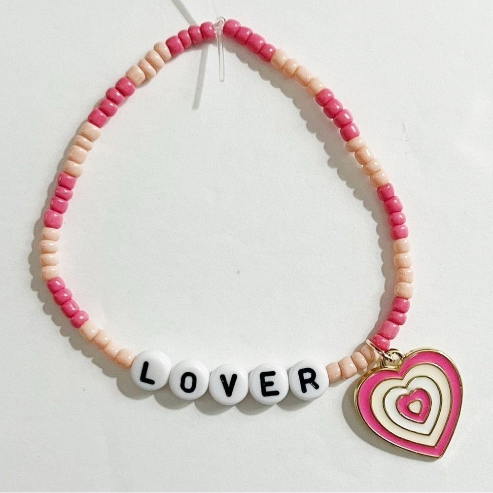 Taylor Swift Eras Tour Friendship Bracelet Lover with heart charm